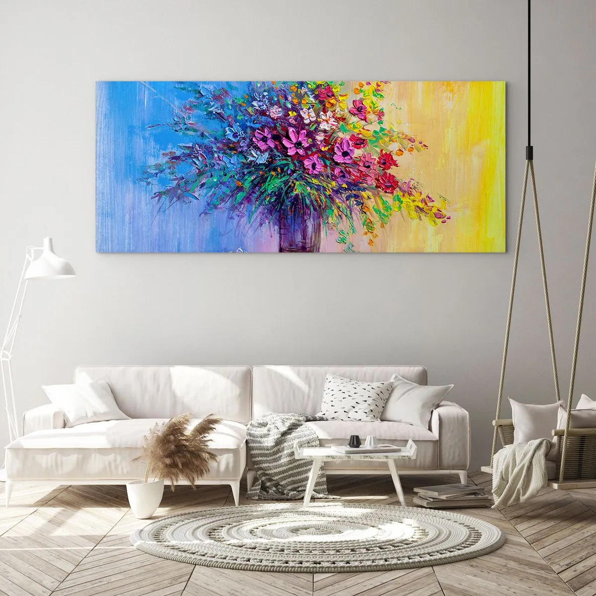 Obraz na skle - Dar letní louky - 100x40 cm