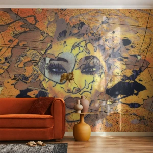 Fototapeta Premium Sand - Sluneční krása - Abstrakce, ženská tvář, Oči - 500x350 cm