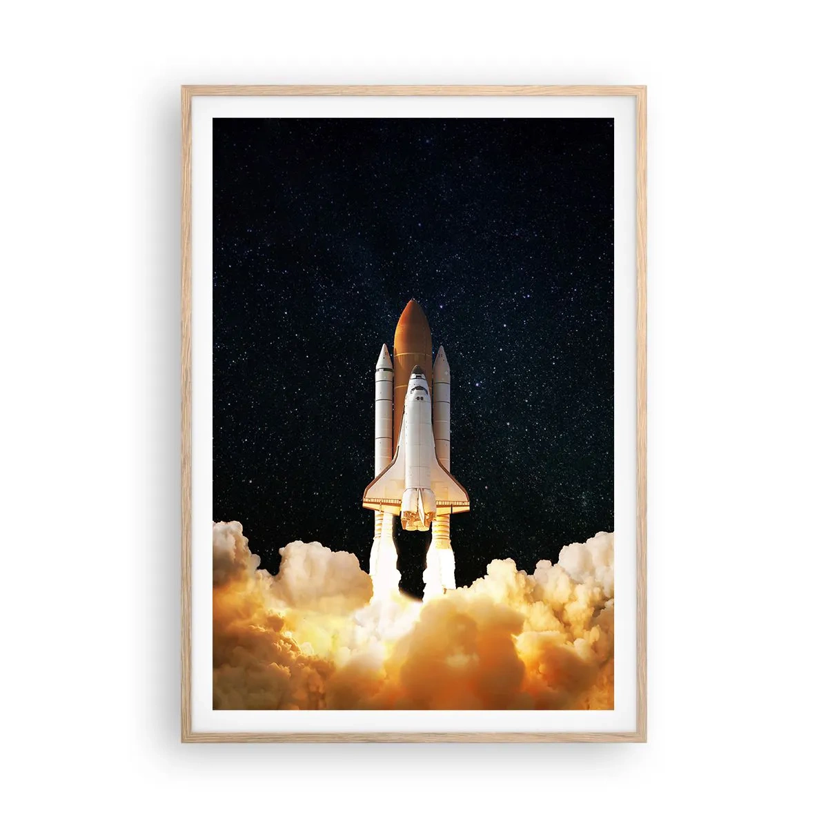 Plakát v rámu světlý dub - Ad astra! - 70x100 cm