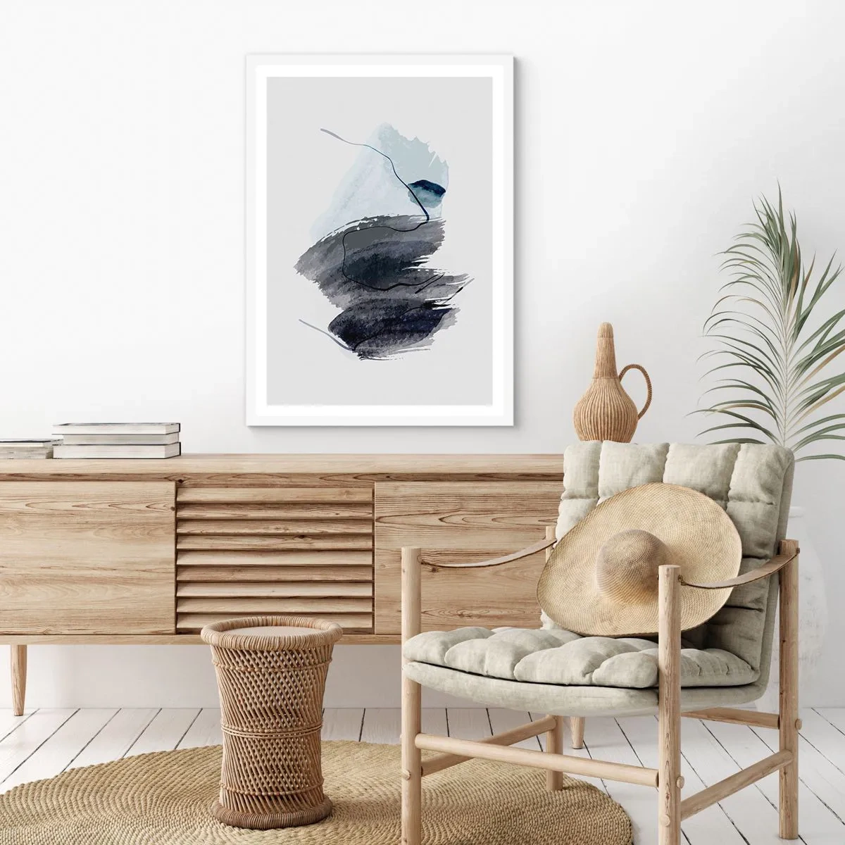 Plakát v bílém rámu - Intenzita a pohyb - 50x70 cm