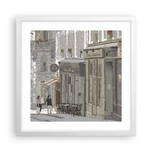 Plakát v bílém rámu - Městské radosti - 40x40 cm