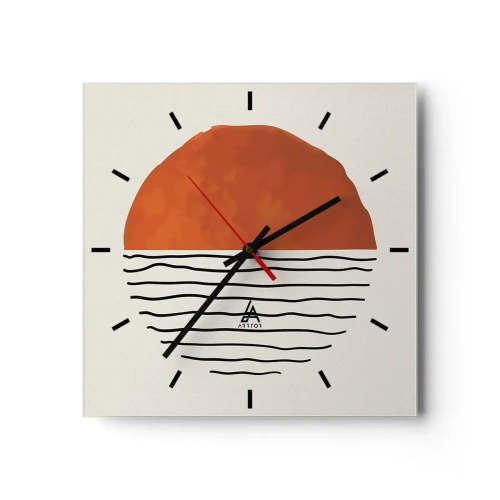 Nástěnné hodiny - V japonské atmosféře - 30x30 cm