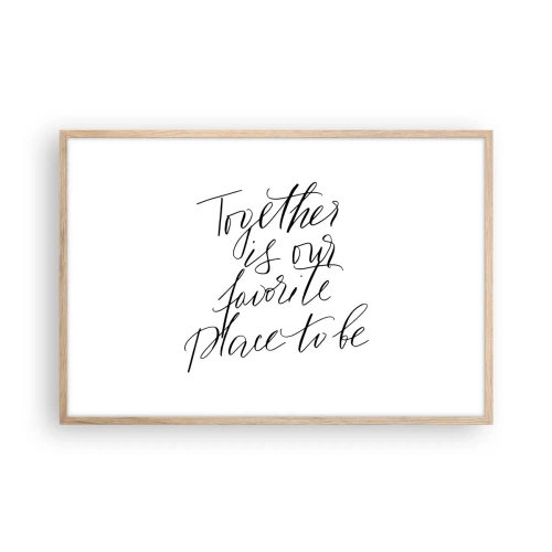 Plakát v rámu světlý dub - Cítíte to také? - 91x61 cm