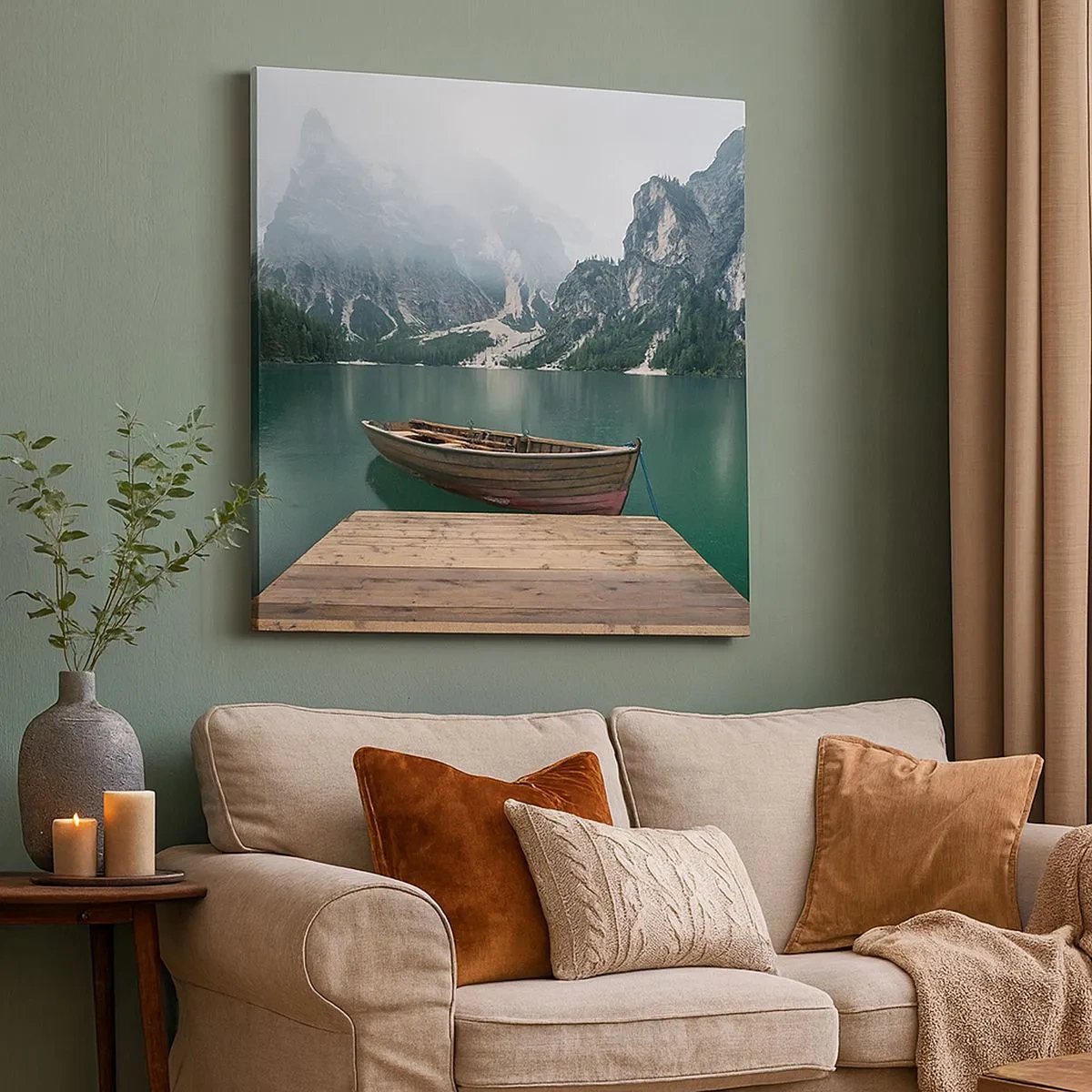 Obraz na plátně - „Hrdé skály vepředu“ - 30x30 cm