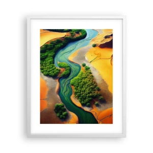 Plakát v bílém rámu - Životodárná řeka - 40x50 cm