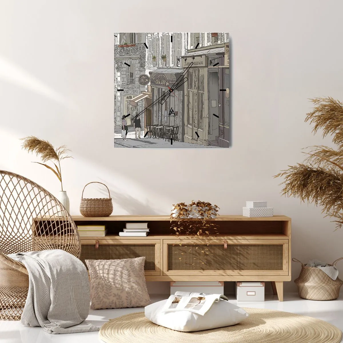 Nástěnné hodiny - Městské radosti - 40x40 cm