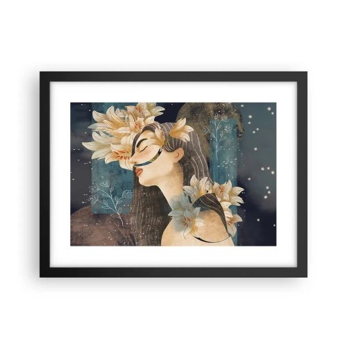 Plakát v černém rámu - Pohádka o princezně s liliemi - 40x30 cm