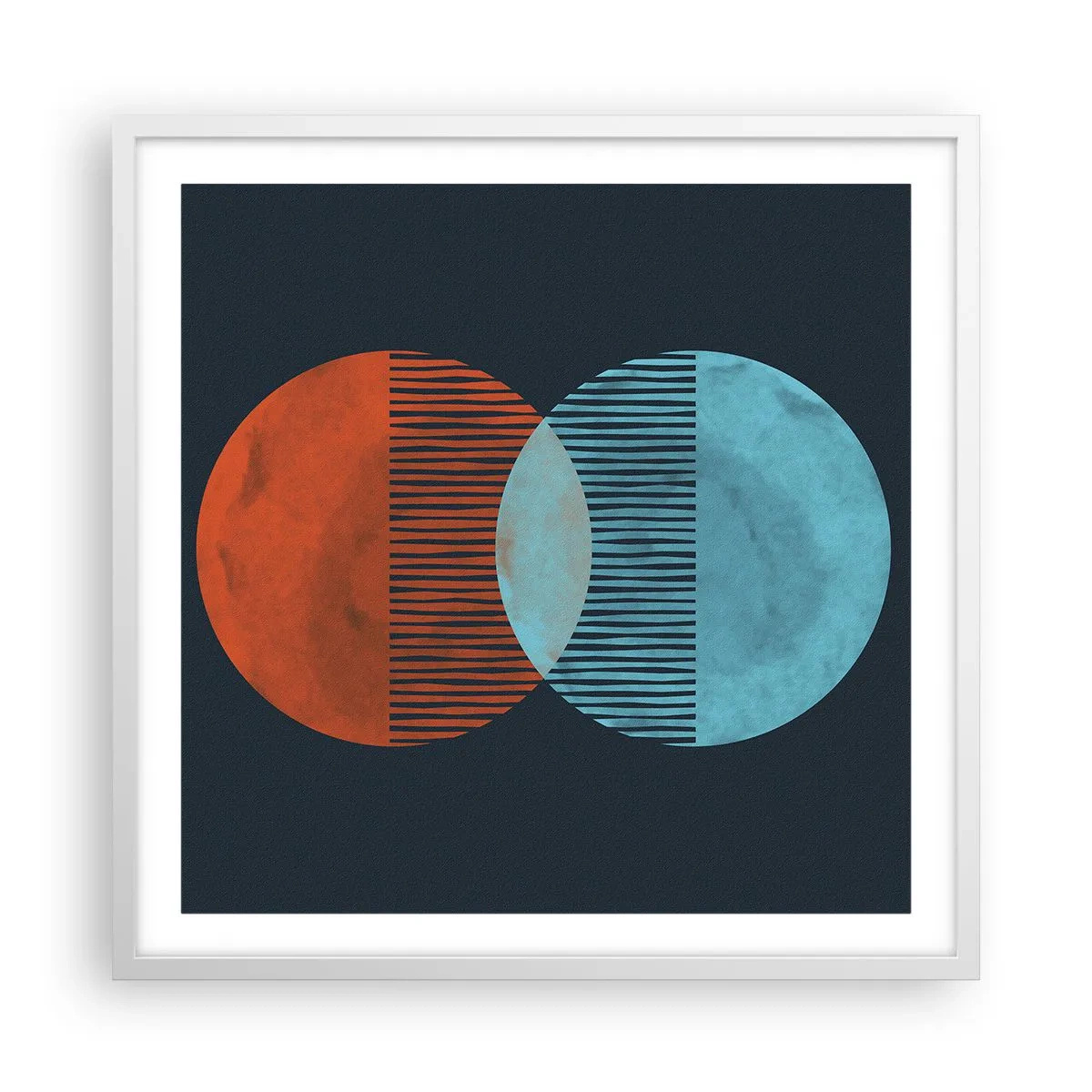 Plakát v bílém rámu - Astronomická fantazie - 60x60 cm