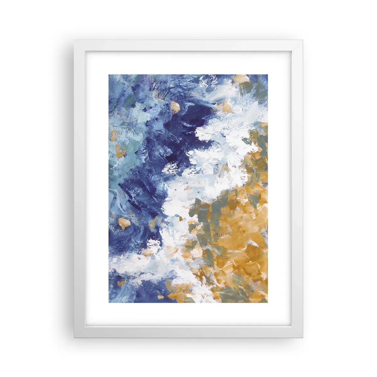 Plakát v bílém rámu - Tanec živlů - 30x40 cm