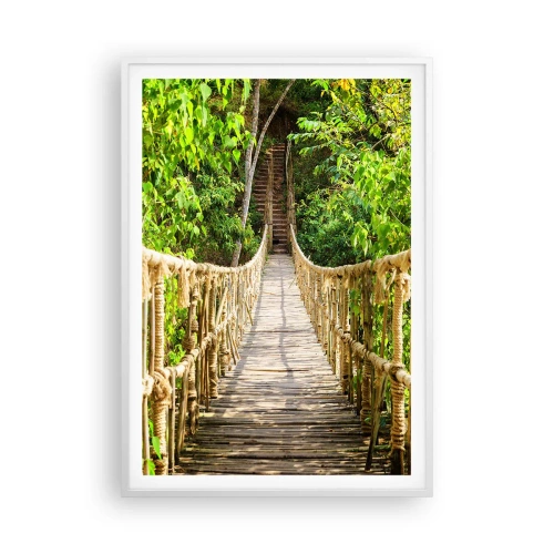 Plakát v bílém rámu - Zavěšený v zelené - 70x100 cm