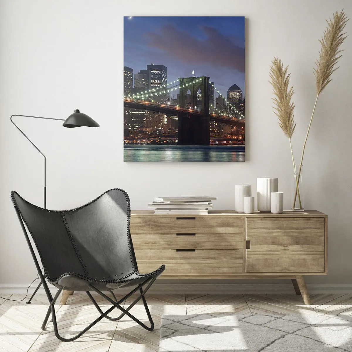 Obraz na skle - Rozjařená noc - 50x70 cm
