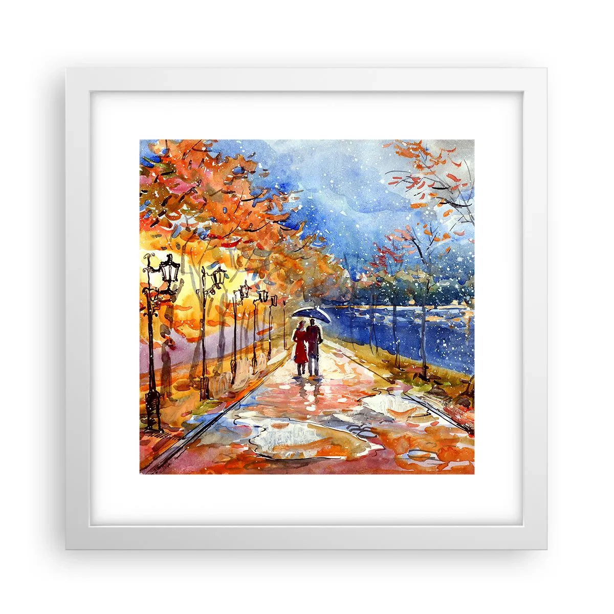 Plakát v bílém rámu - Společně k hranici času - 30x30 cm