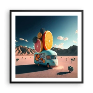 Plakát v černém rámu - Chuť prázdnin - 60x60 cm