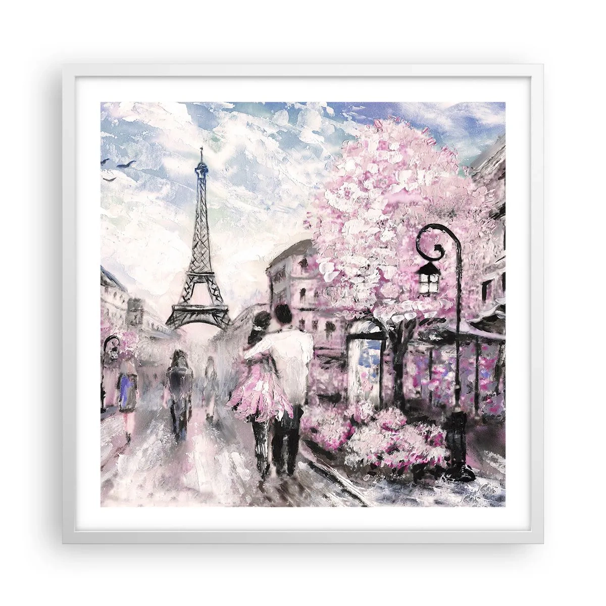 Plakát v bílém rámu - Když se zamilovat, tak jenom v… - 60x60 cm