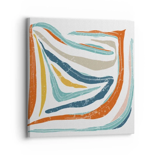 Obraz na plátně - Přátelsky usměvavá abstrakce - 30x30 cm