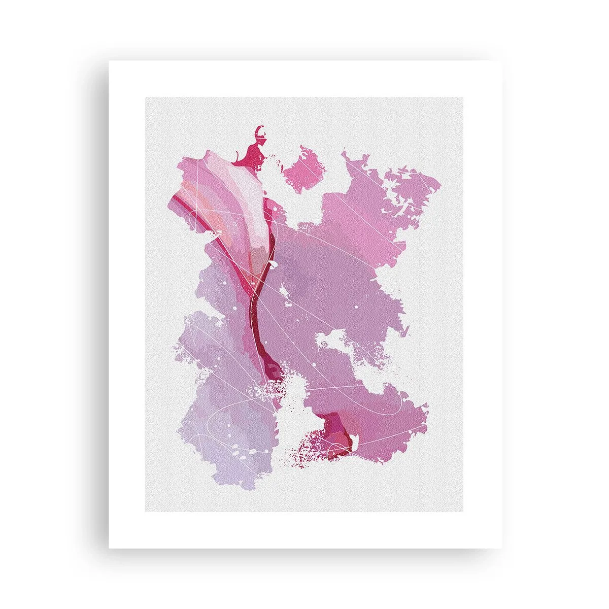 Plakát - Mapa růžového světa - 40x50 cm