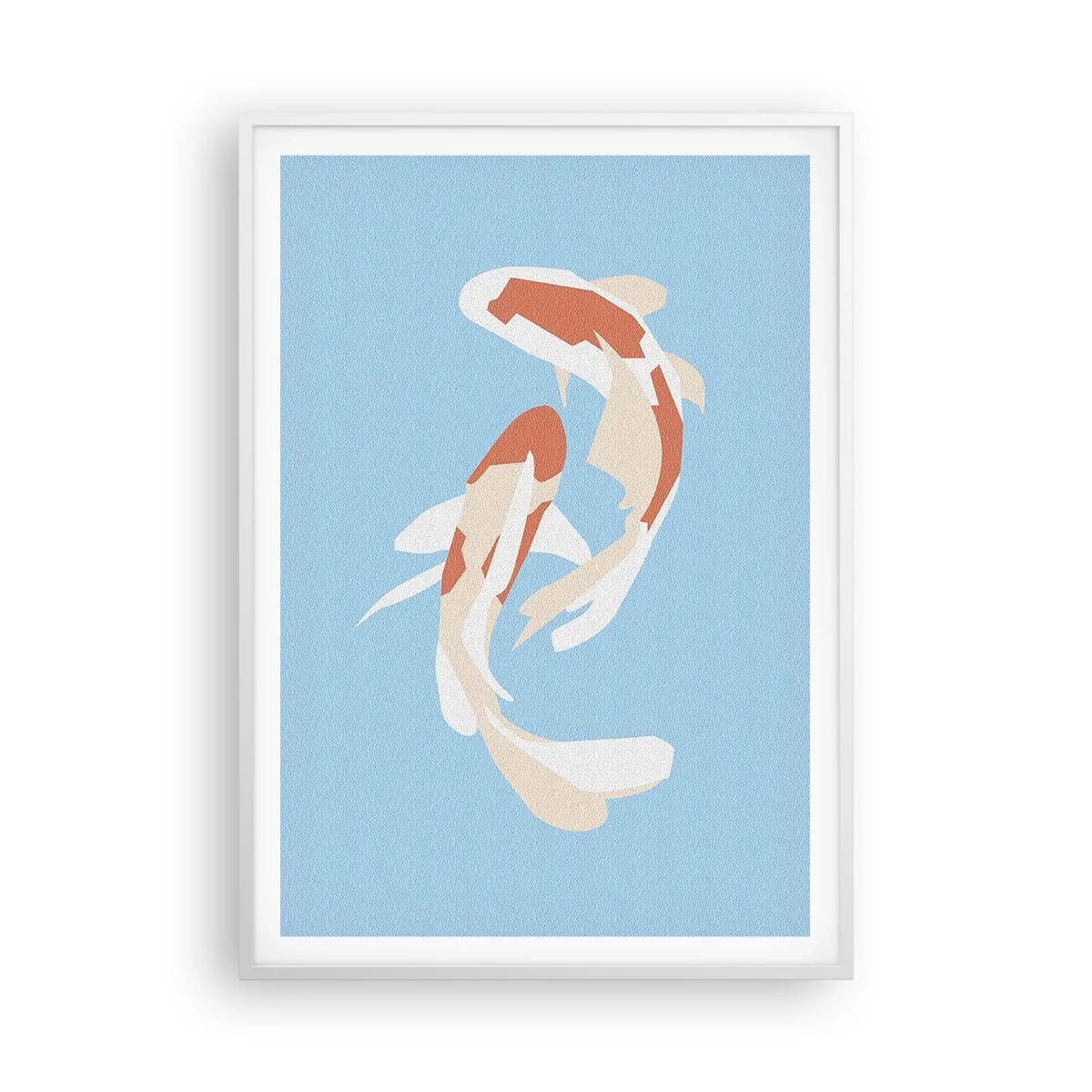 Plakát v bílém rámu - Spontánní synchronizované plavání - 70x100 cm