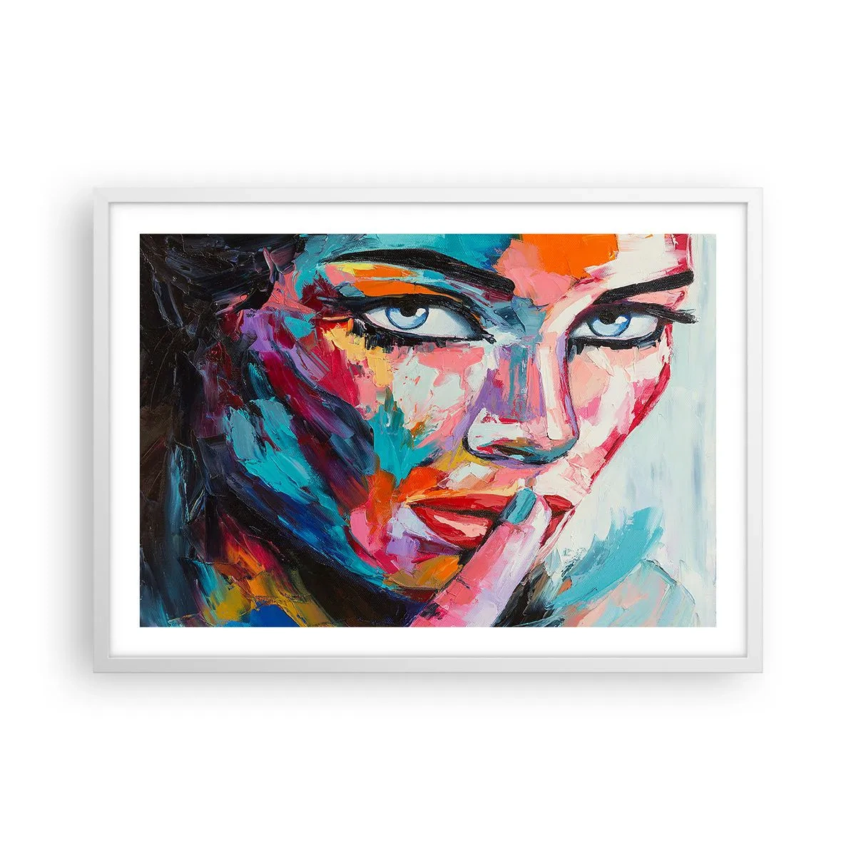 Plakát v bílém rámu - Naše první tajemství - 70x50 cm