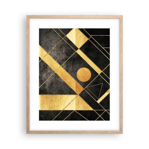 Plakát v rámu světlý dub - Slunce pouště - 40x50 cm