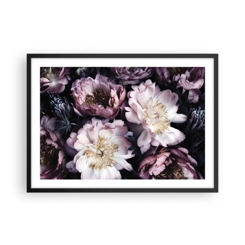 Plakát v černém rámu - Kytice ve starém stylu - 70x50 cm