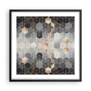Plakát v černém rámu - Diamantová kompozice - 50x50 cm