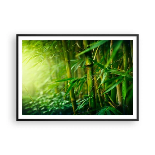 Plakát v černém rámu - Poznat samotnou zeleň - 100x70 cm