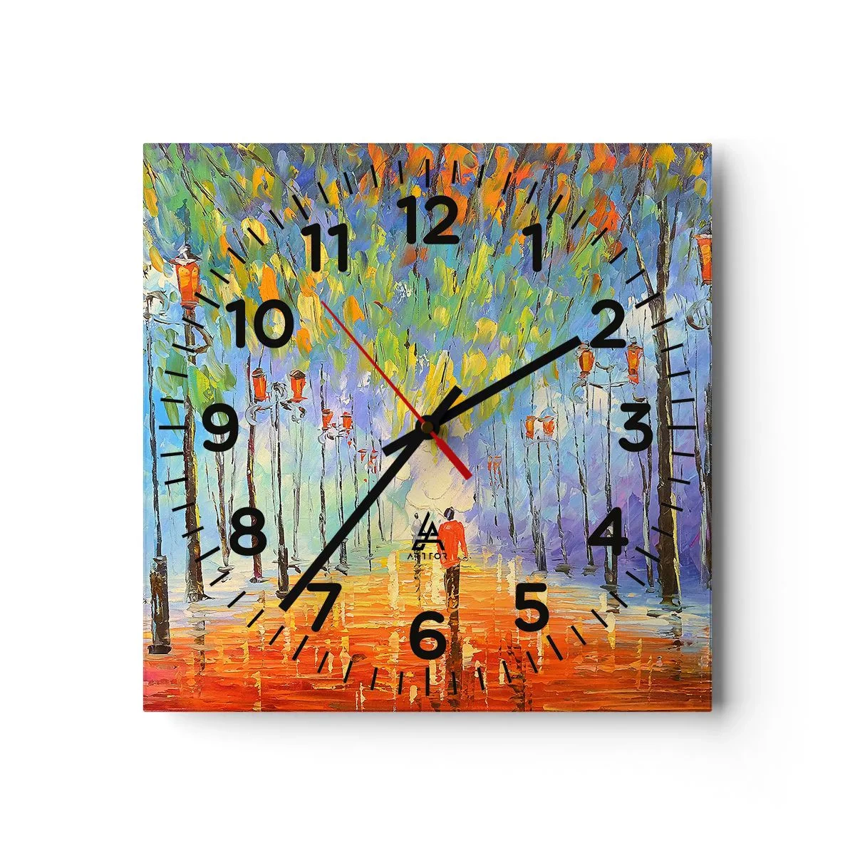 Nástěnné hodiny - Noční píseň deště - 30x30 cm