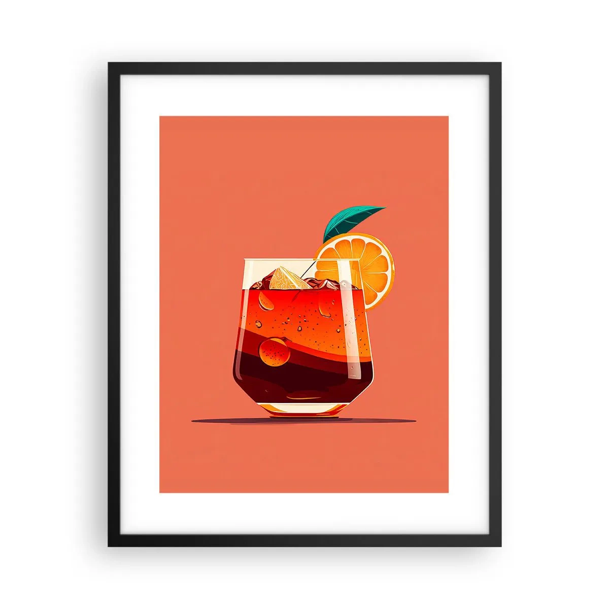 Plakát v černém rámu - Letní osvěžení - 40x50 cm