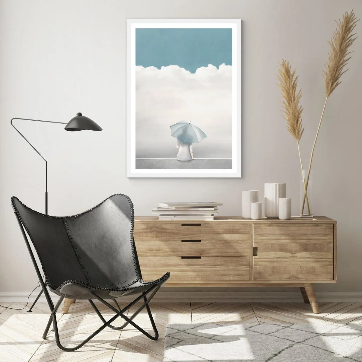 Plakát v bílém rámu - Na hraně reality a snů - 70x100 cm