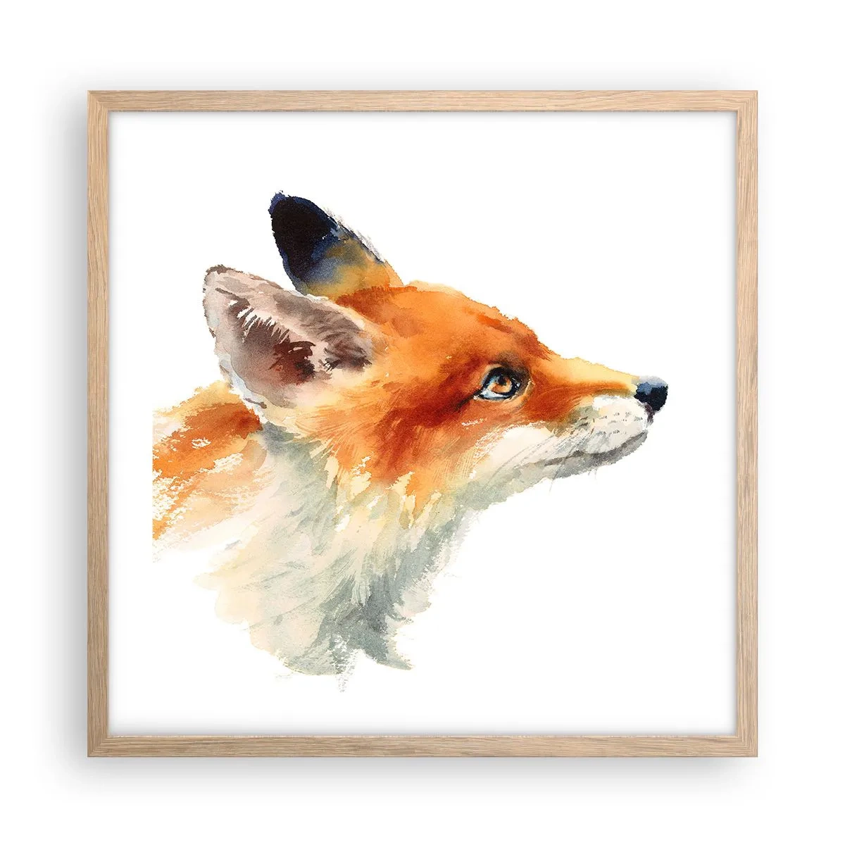 Plakát v rámu světlý dub - Opatrnosti není nikdy dost - 50x50 cm