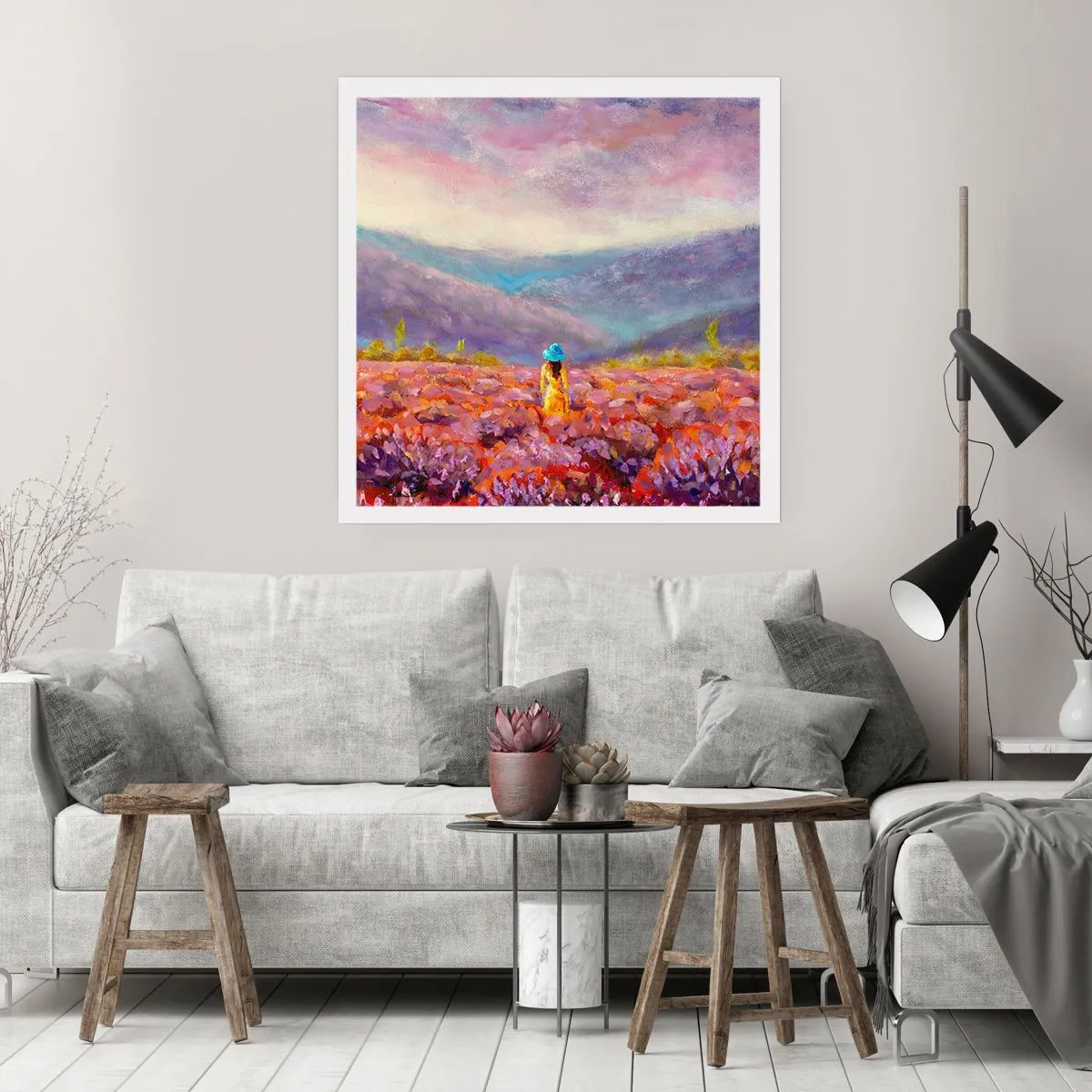Plakát - V levandulovém světě - 60x60 cm