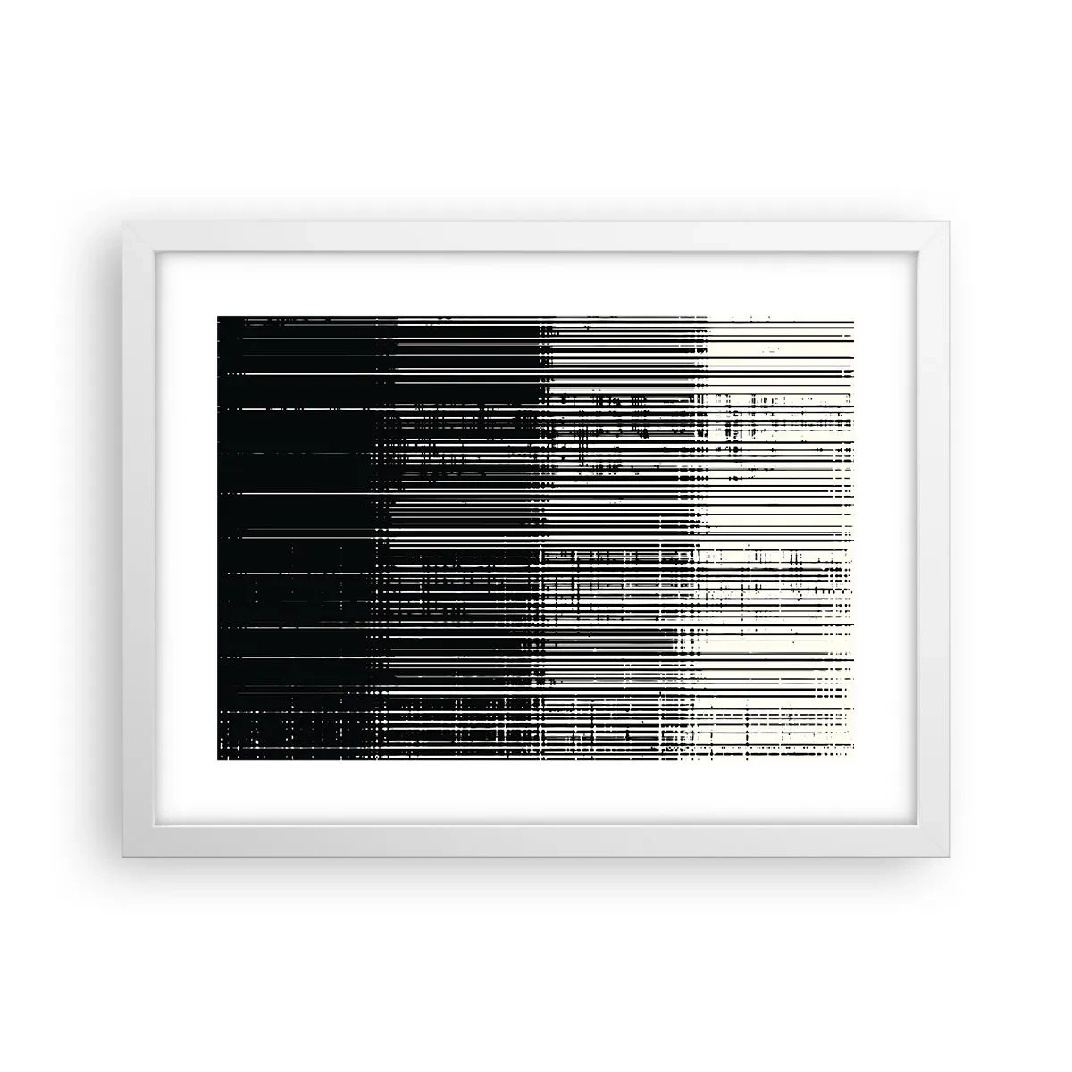 Plakát v bílém rámu - Vlny a vibrace - 40x30 cm