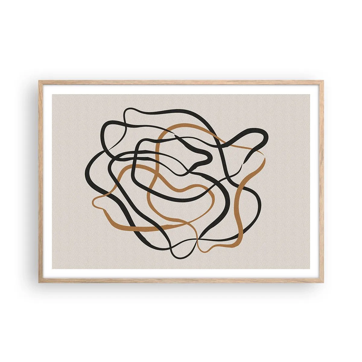 Plakát v rámu světlý dub - Všechno se pokroutilo - 100x70 cm