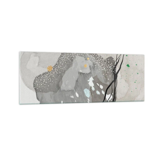 Obraz na skle - Organická kompozice - 140x50 cm