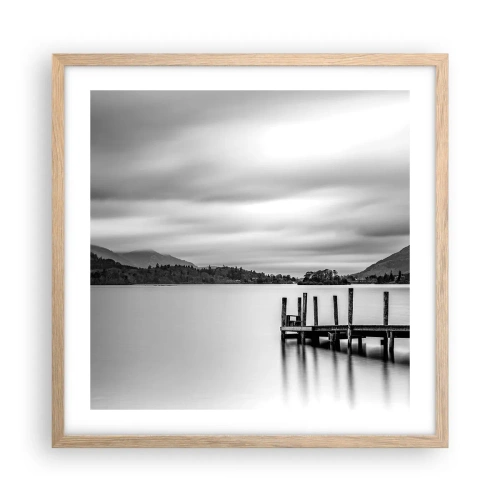 Plakát v rámu světlý dub - Jemnost a síla - 50x50 cm