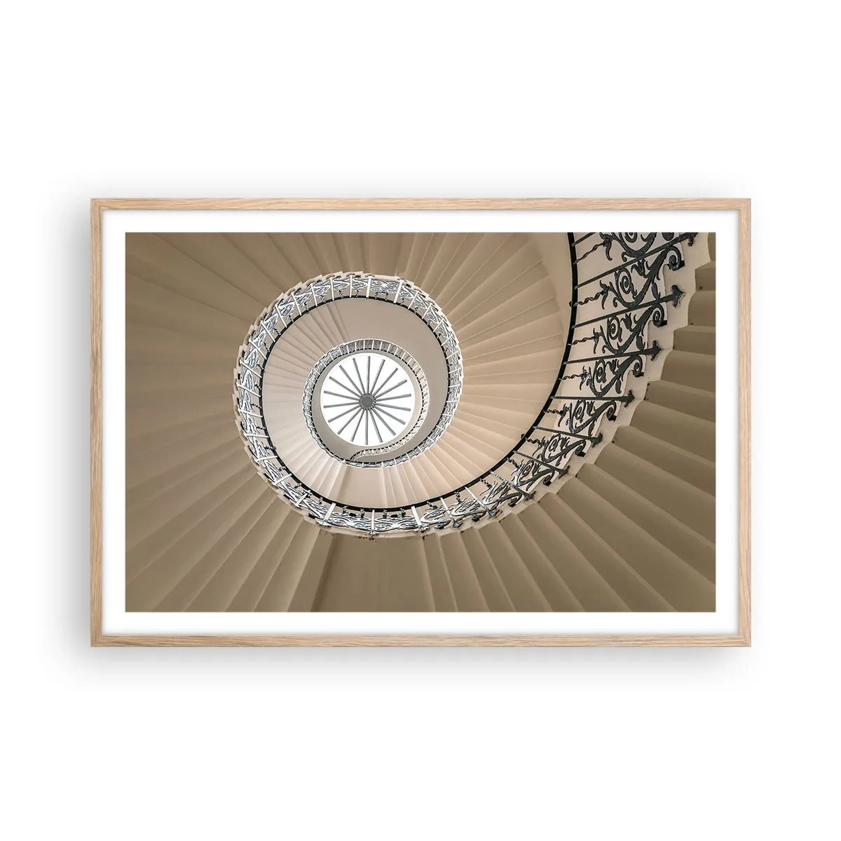 Plakát v rámu světlý dub - Uvnitř mušle - 91x61 cm