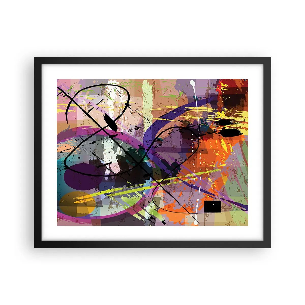 Plakát v černém rámu - Lze přímo nebo kolem - 50x40 cm
