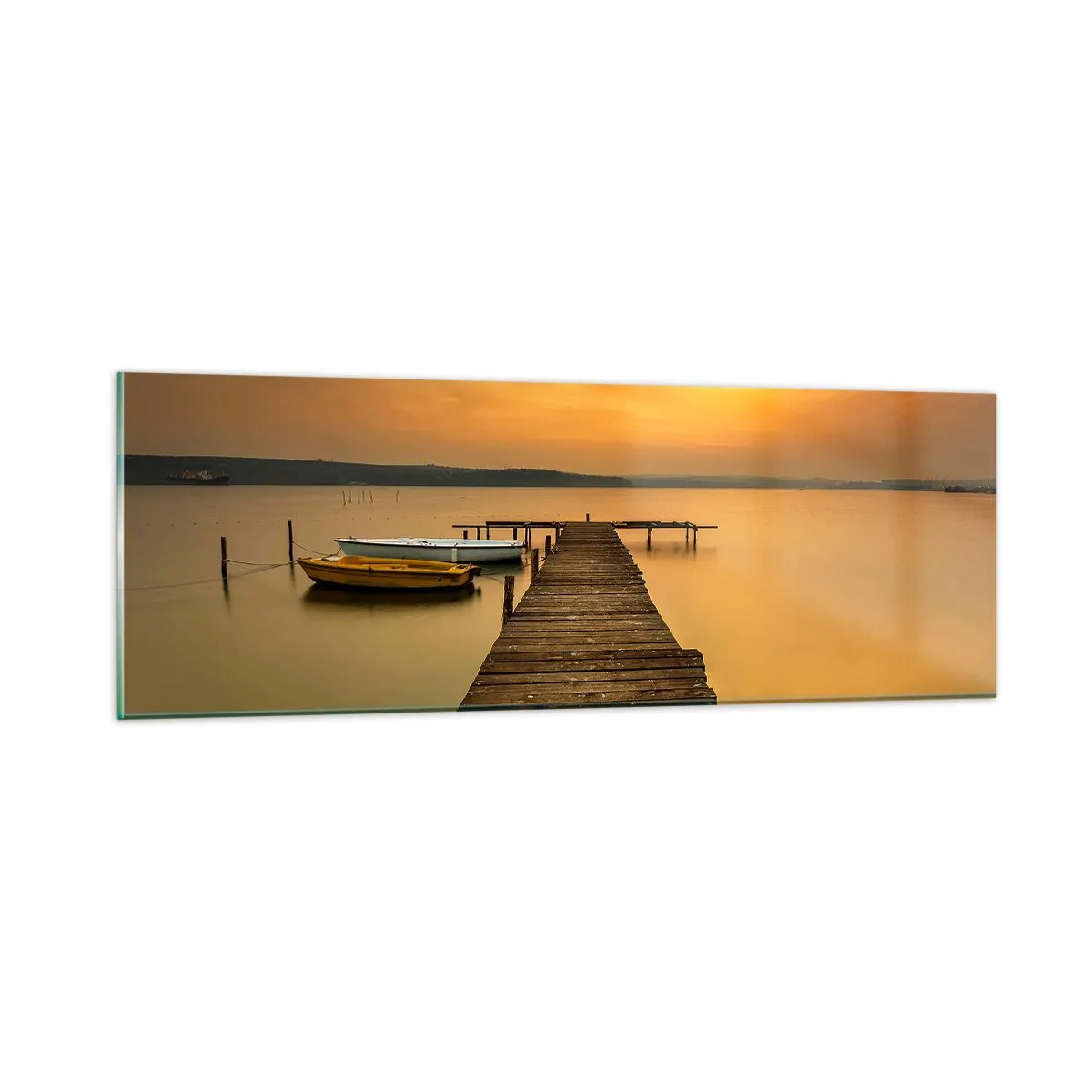 Obraz na skle - Otevřu ti zlaté nebe - 90x30 cm