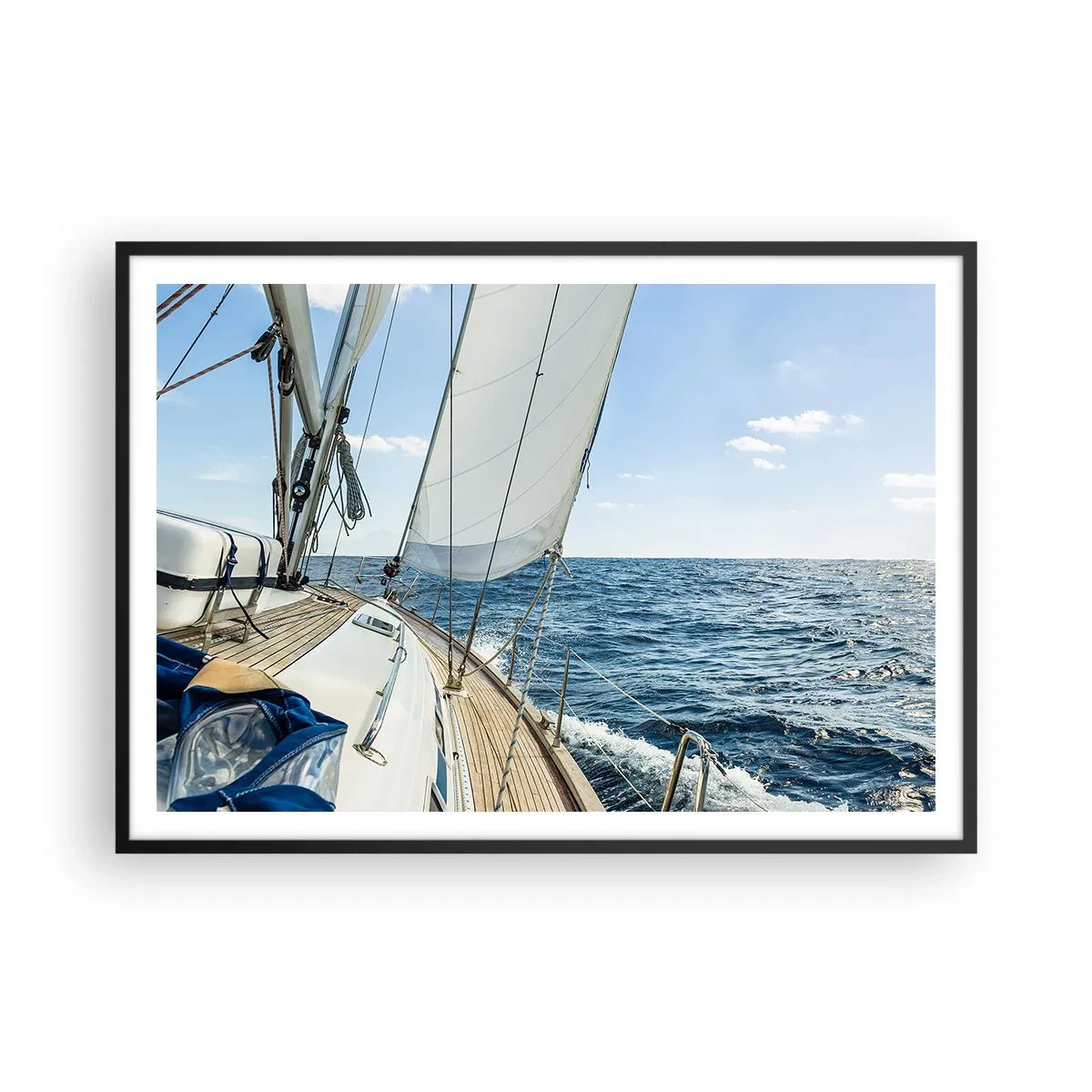 Plakát v černém rámu - Ahoj, dobrodružství - 100x70 cm