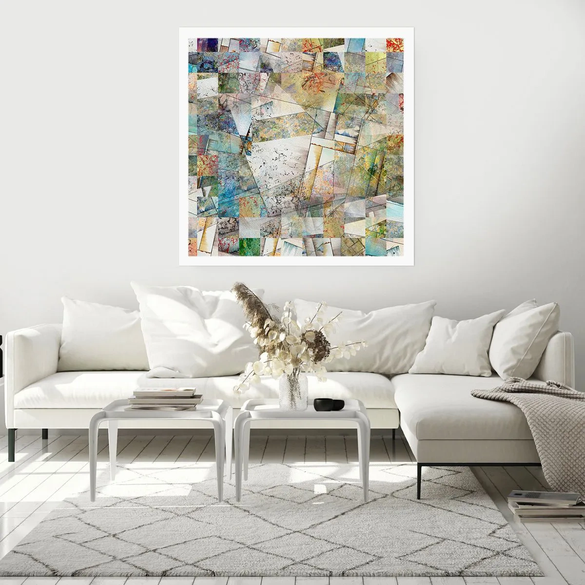 Plakát - Geometrické přeskupení - 50x50 cm