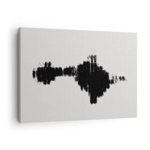 Obraz na plátně - Abstraktní motiv připomínající zvukovou vlnu v minimalistickém stylu. - 70x50cm - Vibrace představivosti - Moderní nástěnná dekorace do obývacího pokoje a ložnice ARTTOR