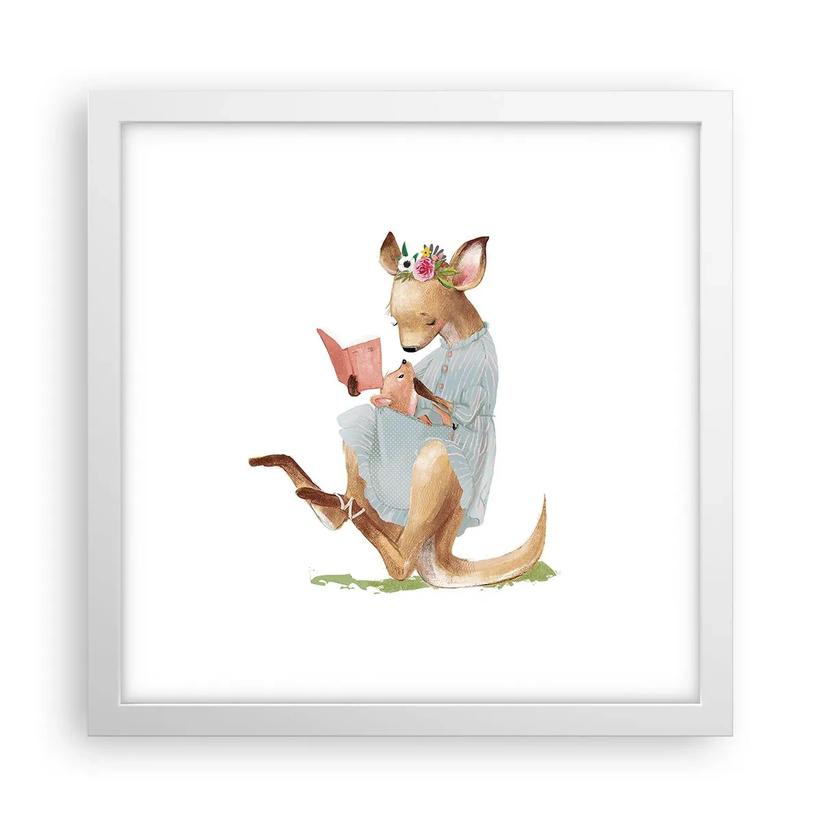 Plakát v bílém rámu - Přečti mi, mami - 30x30 cm