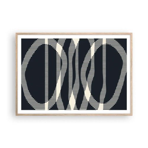 Plakát v rámu světlý dub - Pokus o prolomení temnoty - 100x70 cm