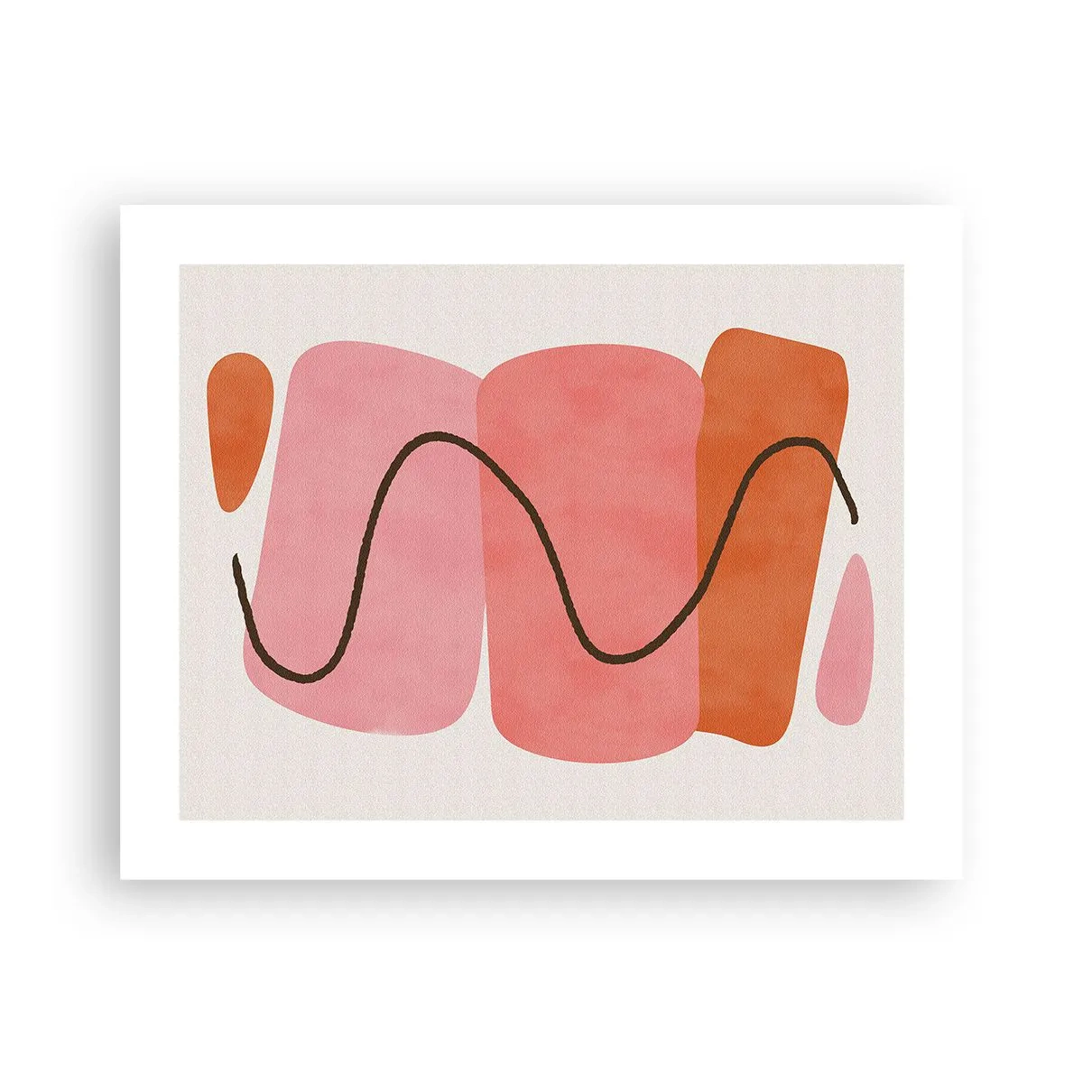 Plakát - Jemný pohyb forem - 50x40 cm