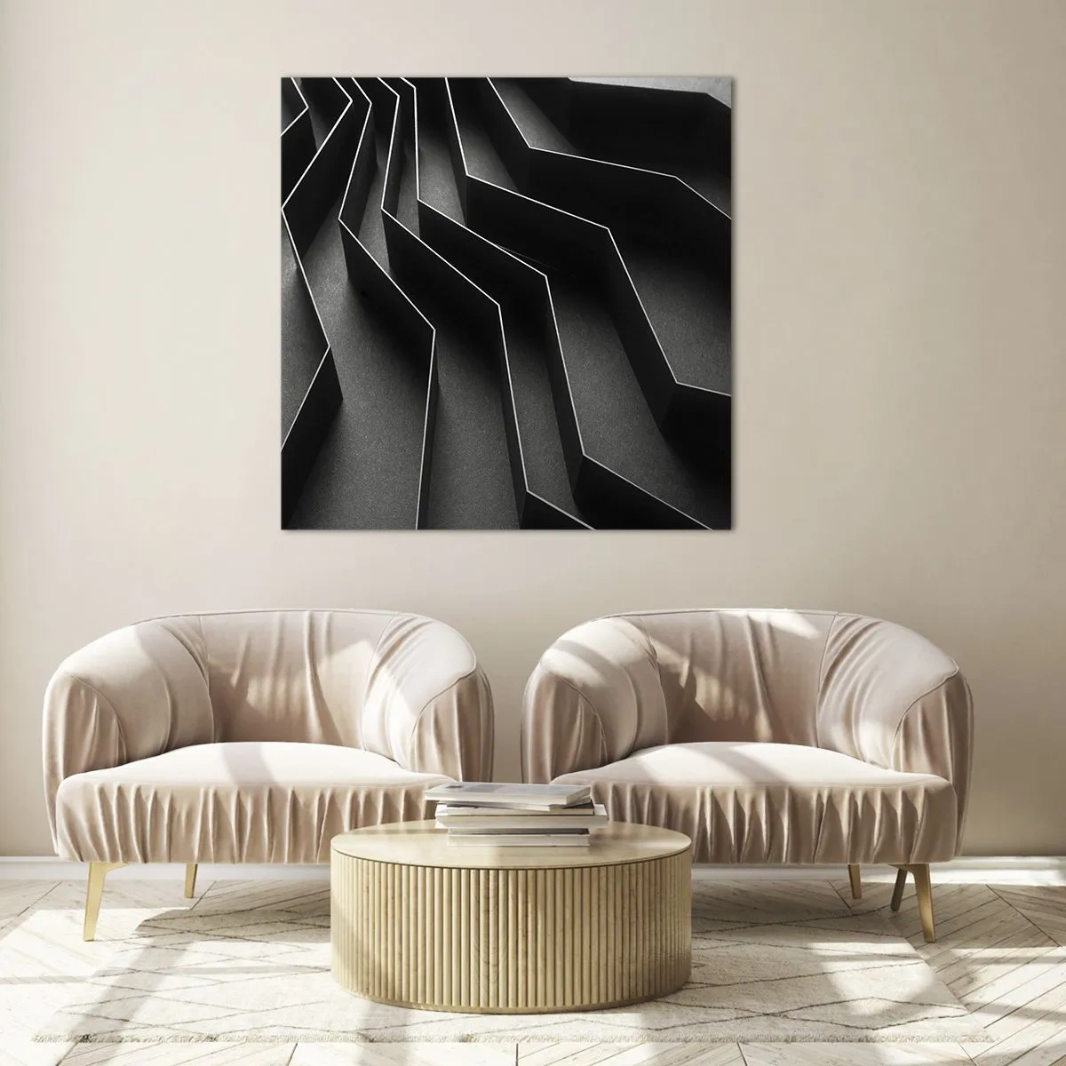 Obraz na skle - Prostorový pořádek - 40x40 cm