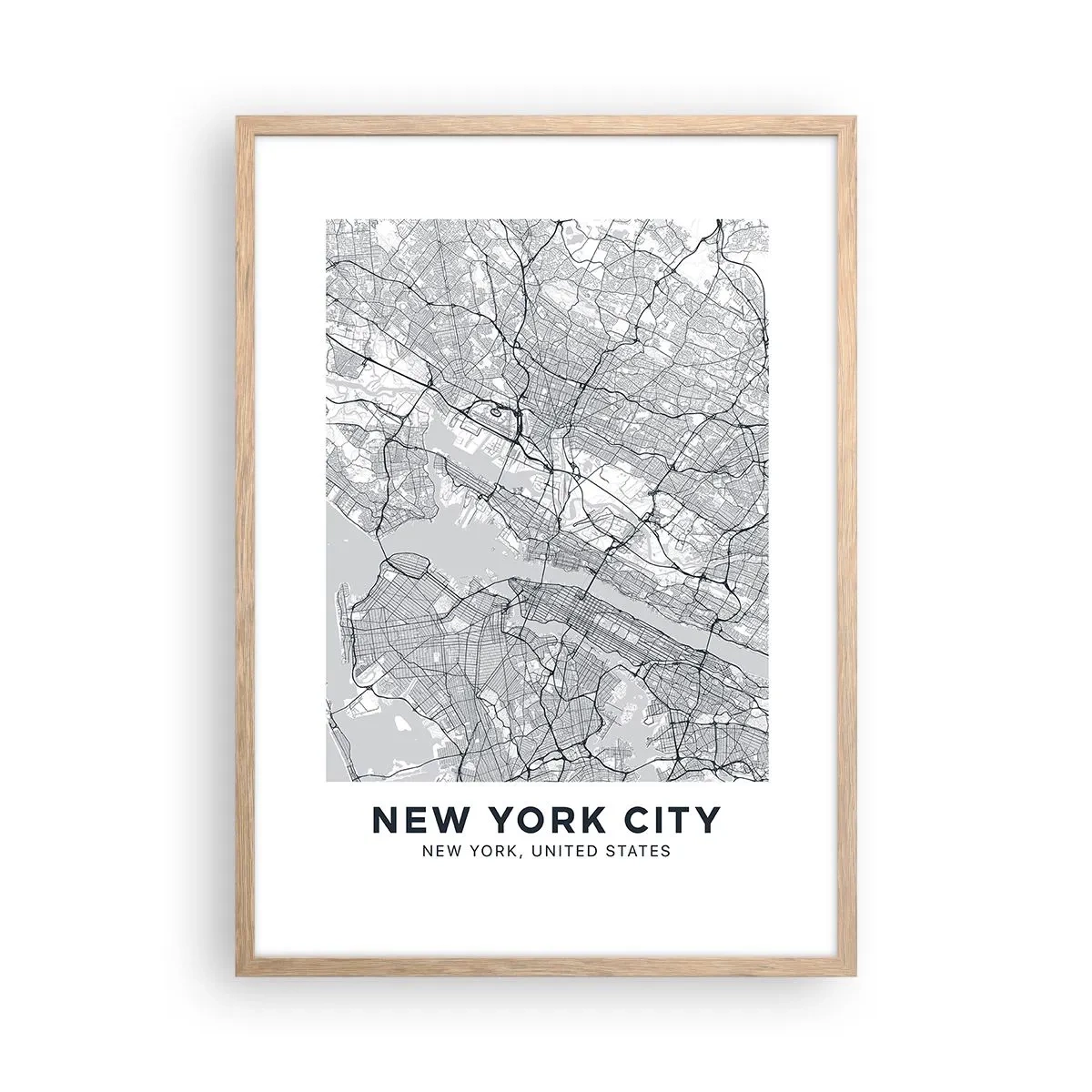 Plakát v rámu světlý dub - Anatomie metropole - 50x70 cm