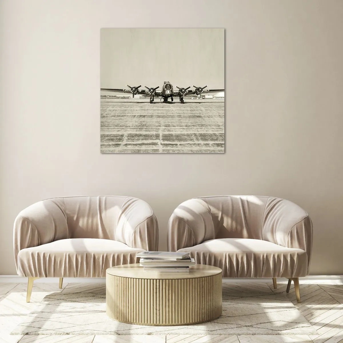 Obraz na skle - Jako vždy připraven - 40x40 cm