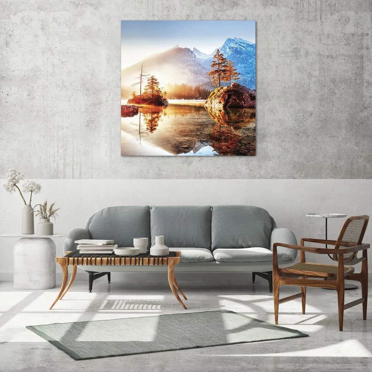 Obraz na skle - Příroda v novém světle - 60x60 cm