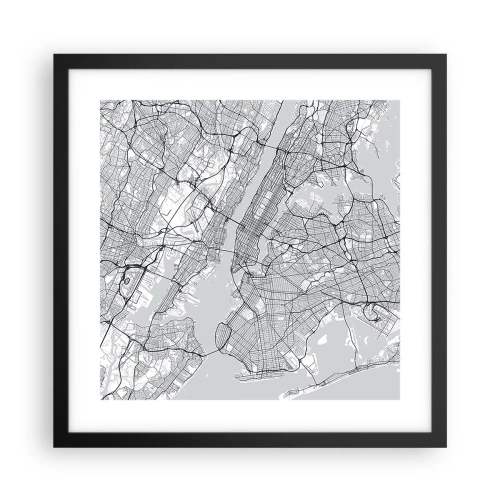 Plakát v černém rámu - Anatomie metropole - 40x40 cm