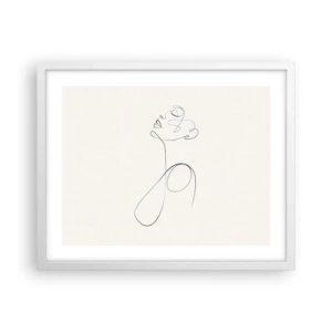 Plakát v bílém rámu - Zamotaná ve snech - 50x40 cm